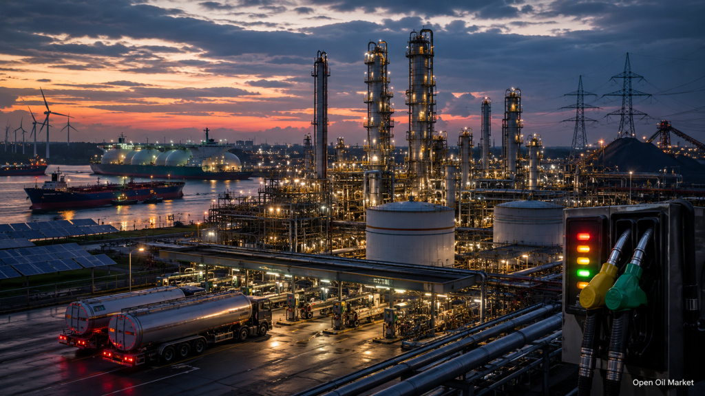 Weltweiter Energiemarkt am 11. Juli 2026 — Raffinerie, Tanker, LNG, EE und Elektrizität