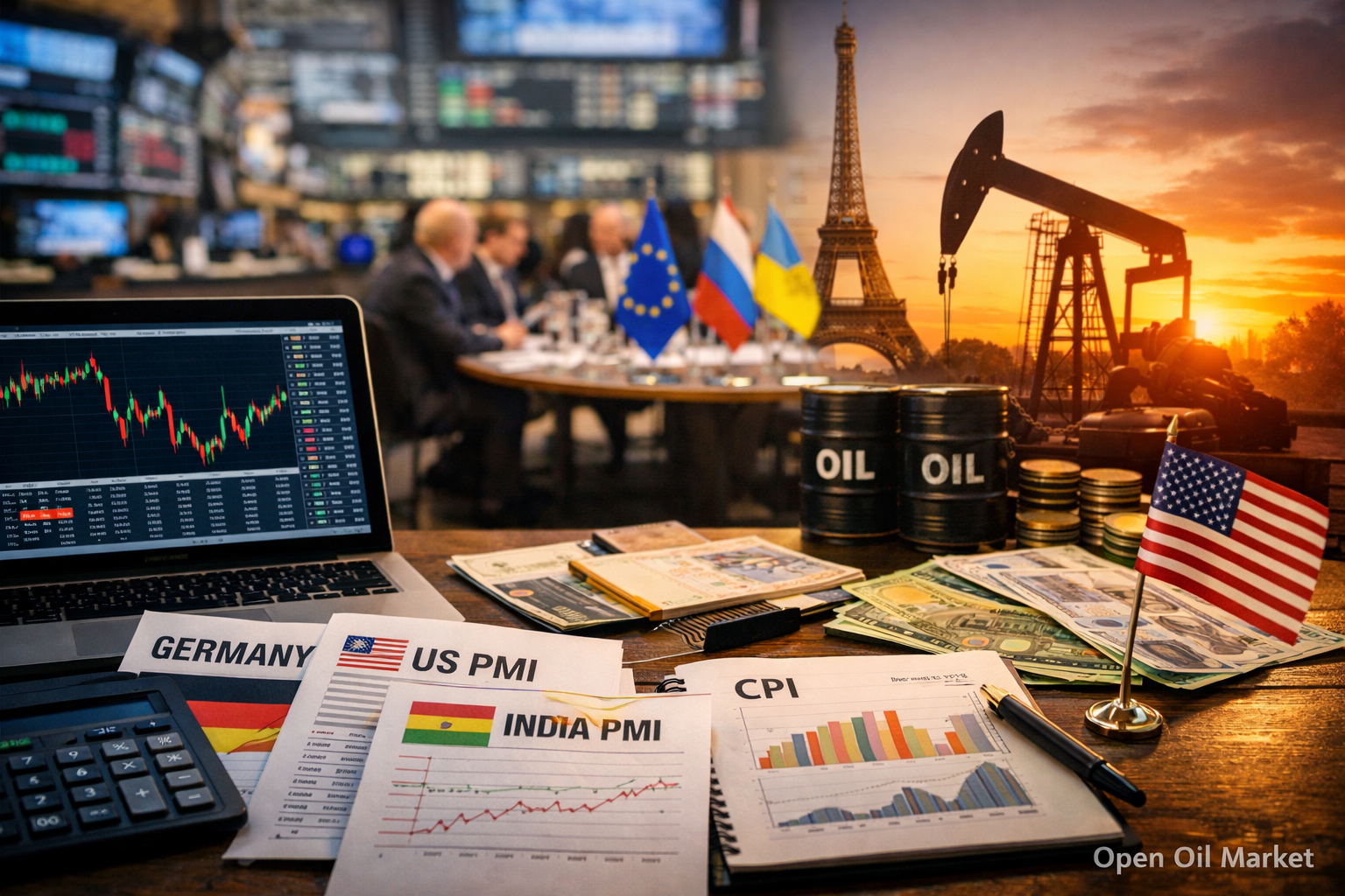 Wirtschaftliche Ereignisse und Unternehmensberichte — Dienstag, 6. Januar 2026: PMI Dienstleistungen, CPI Deutschland, API-Öllagerbestände
