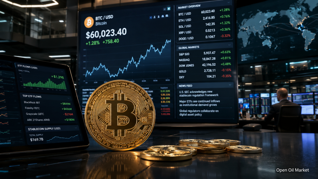 Kryptowährungsmarkt 29. Juni 2026: Bitcoin, ETFs, Stablecoins und die Top 10 digitalen Assets