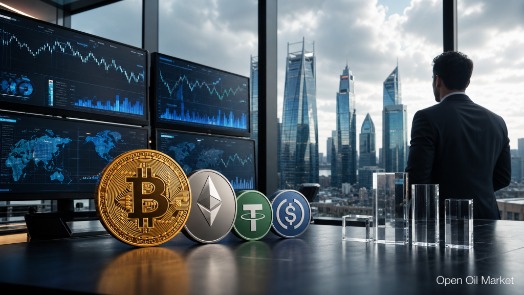 Kryptowährungsnachrichten, 4. Mai 2026: Bitcoin behauptet die Führungsposition angesichts des Wachstums von ETFs und Stablecoins.