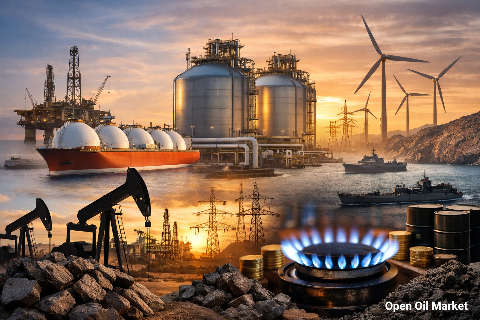 Nachrichten Erdöl und Energie — Donnerstag, 26. Februar 2026: Risiko einer Eskalation um den Iran, Dynamik Brent/WTI und rekordhohe LNG-Ströme nach Europa