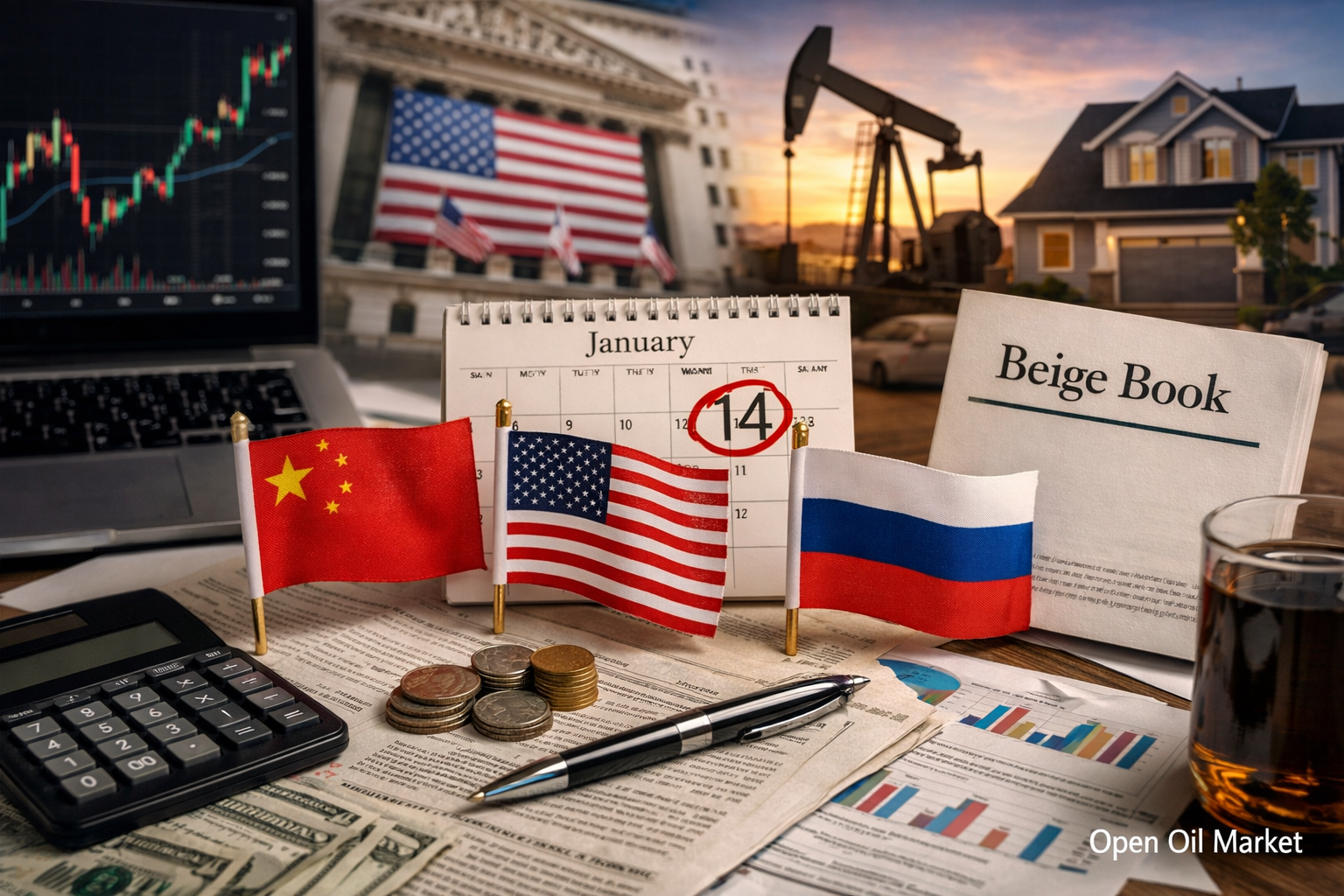 Wirtschaftliche Ereignisse und Unternehmensberichte — Mittwoch, 14. Januar 2026: PPI USA, Einzelhandelsumsätze und Bankenberichte