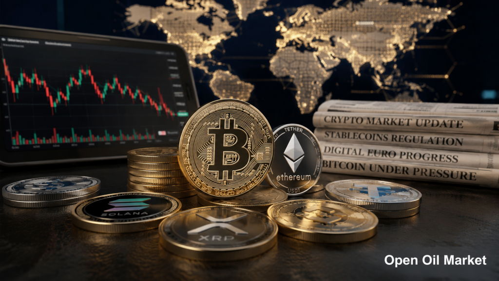 Kryptowährungsnachrichten 24. Juni 2026: Bitcoin, Ethereum, Stablecoins und digitaler Euro im globalen Kryptomarkt.