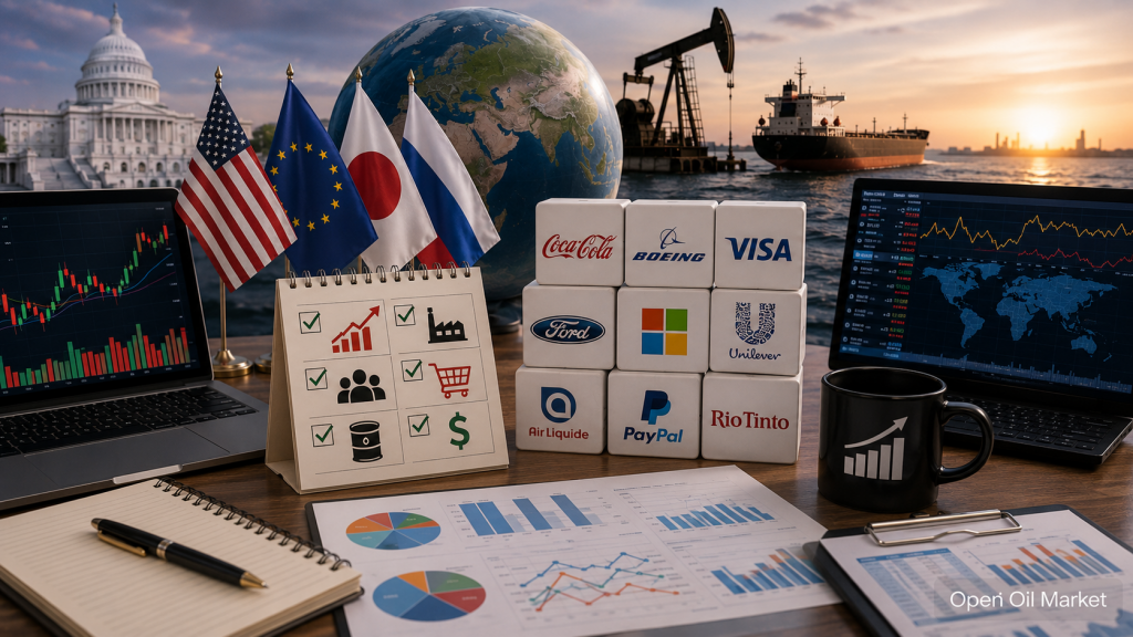 Wirtschaftsereignisse und Unternehmensberichte – Dienstag, 28. Juli 2026: Start der Fed-Sitzung, US-Verbrauchervertrauen, Ergebnisse von Coca-Cola, Boeing, Visa und Ford