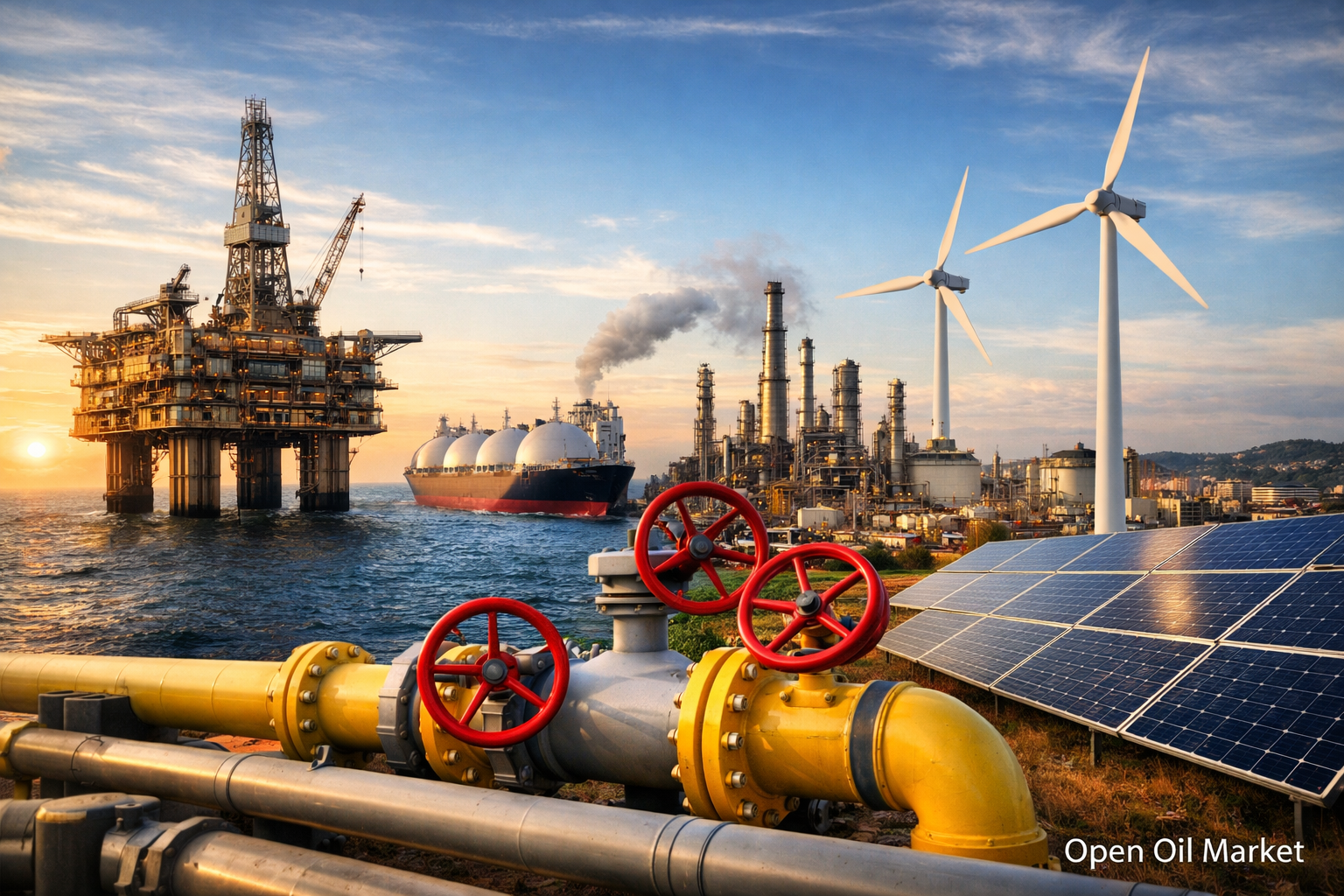 Globaler Öl- und Gasmärkte — Öl, Gas, LNG, Erneuerbare Energien und Elektrizität, globale Trends im Energiesektor Montag, 19. Januar 2026