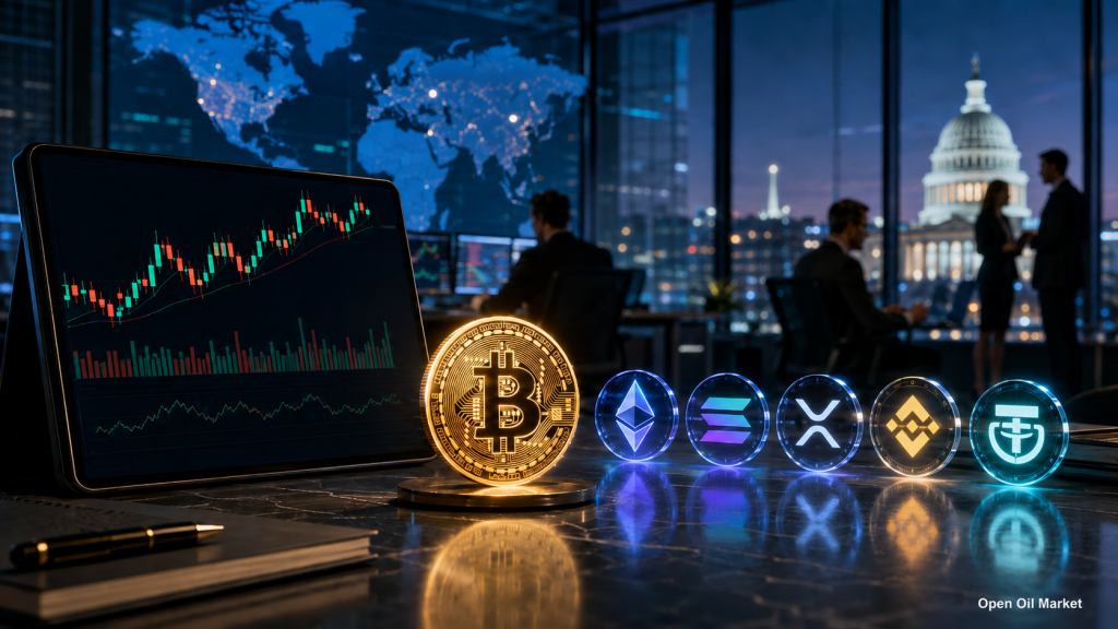 Nachrichten über Kryptowährungen am 10. Mai 2026: Bitcoin, Ethereum, Solana, XRP, BNB und Stablecoins auf dem globalen Finanzmarkt.