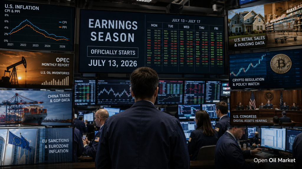 Investorenkalender 13–17 Juli 2026: CPI USA, BIP China und Berichtssaison