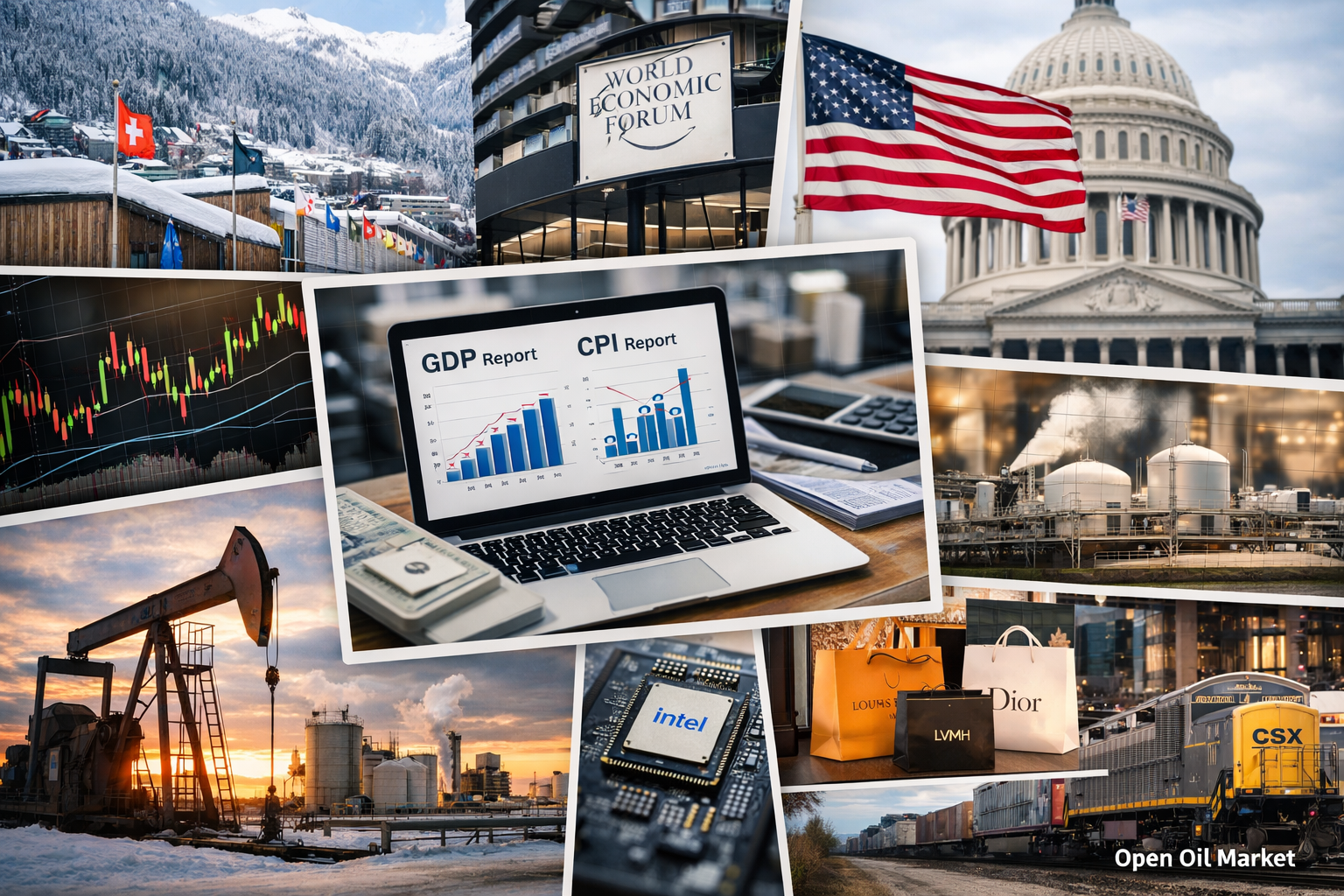 Wirtschaftliche Ereignisse und Unternehmensberichte - Donnerstag, 22. Januar 2026: Weltwirtschaftsforum, CPI USA und BIP USA