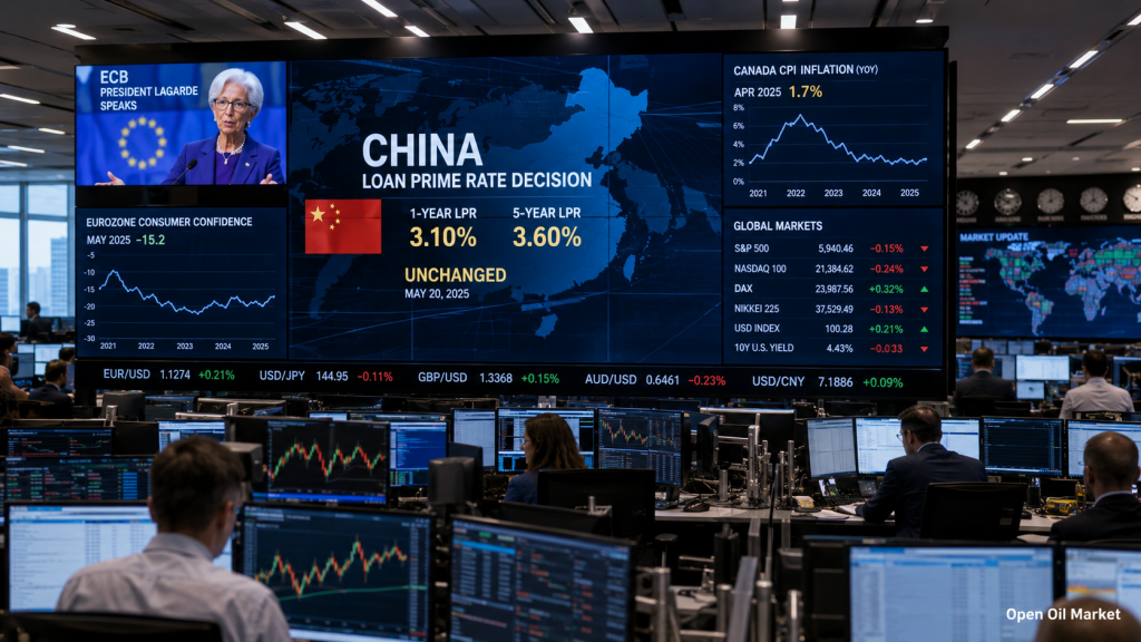 Makroökonomischer Kalender und Unternehmensberichte am 22. Juni 2026 für Investoren: LPR-Rate in China, Lagarde-Präsentation, VPI Kanada und Verbrauchervertrauen Eurozone