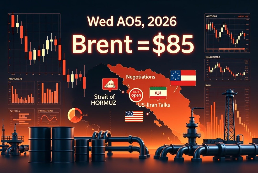 Nachrichten von Öl & Gas und Energie – Mittwoch, 5. August 2026: Verhandlungen zwischen den USA und dem Iran über die Öffnung der Straße von Hormus haben den Ölpreis abstürzen lassen, Brent balanciert bei 85 $