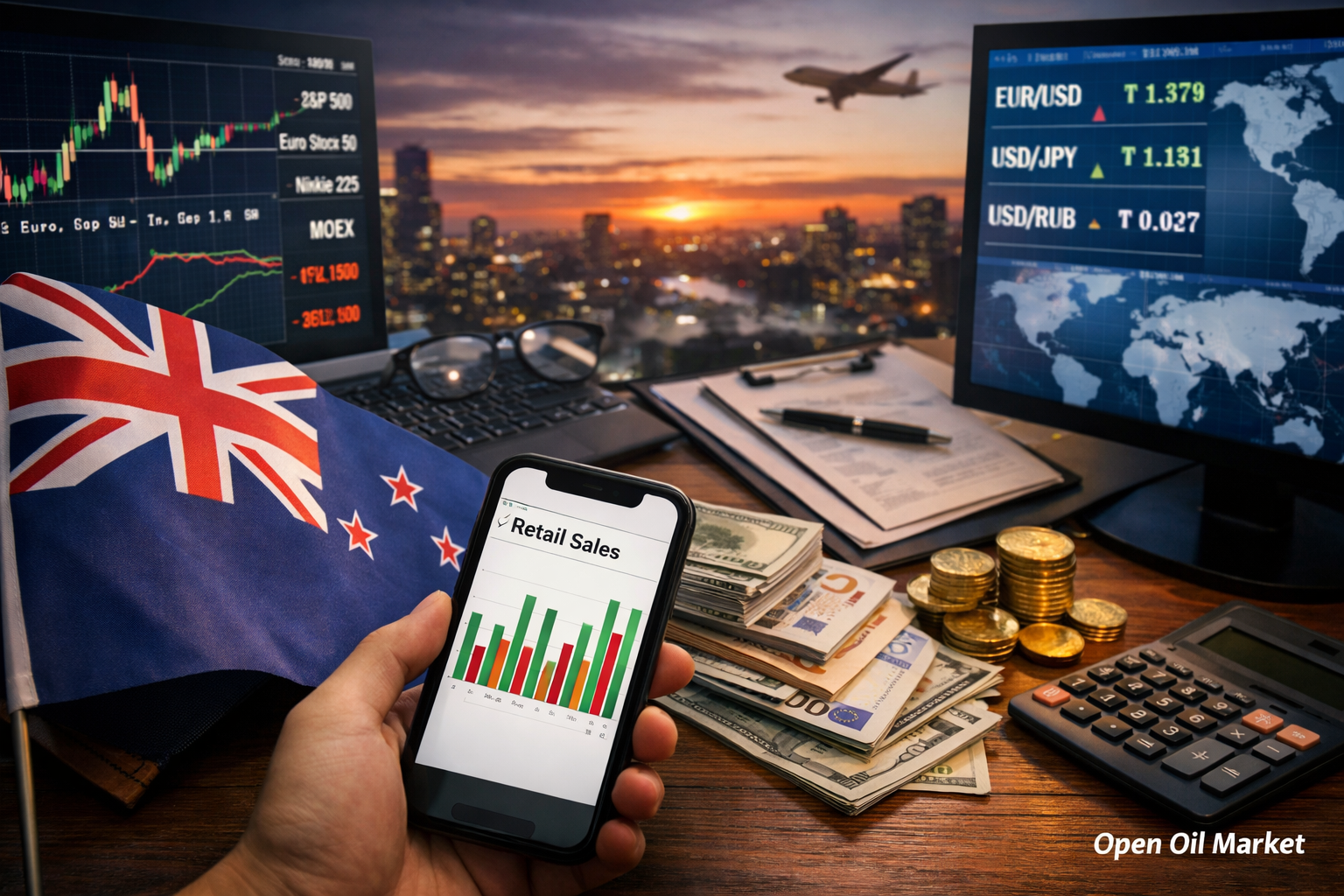 Wirtschaftliche Ereignisse und Unternehmensberichte – 22. Februar 2026: Einzelhandelsumsätze Neuseelands und weltweite Märkte.