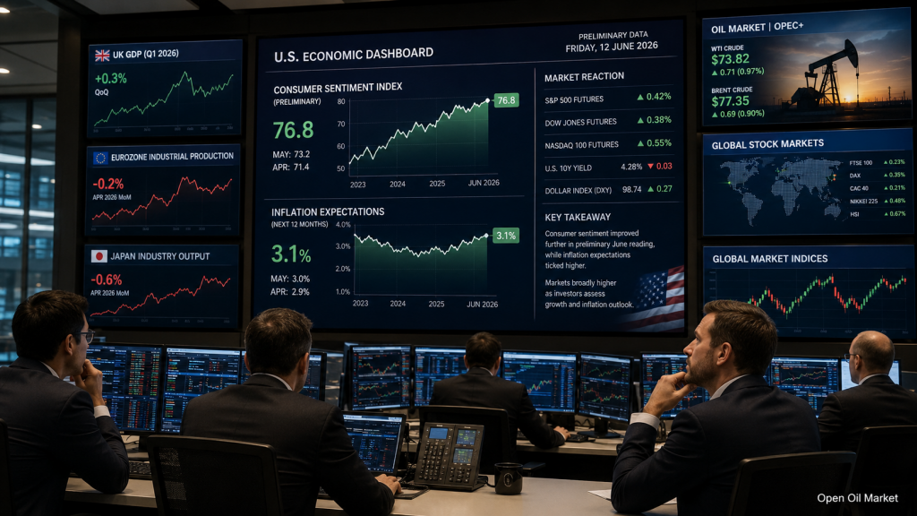 Investorenkalender: Verbraucherindex der USA, Inflationserwartungen, OPEC-Bericht und globale Aktienmärkte am 12. Juni 2026