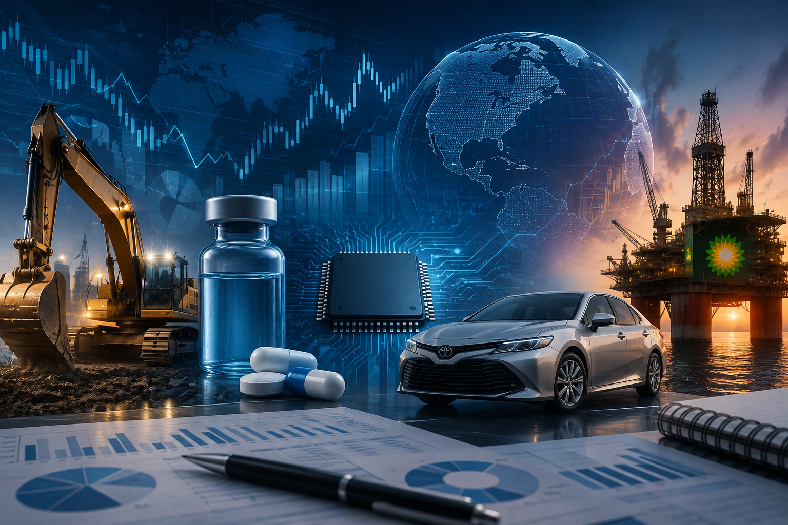 Wirtschaftliche Ereignisse und Unternehmensberichte: Dienstag, 4. August 2026 — JOLTS, Berichte von Caterpillar, Pfizer, AMD, Toyota und BP